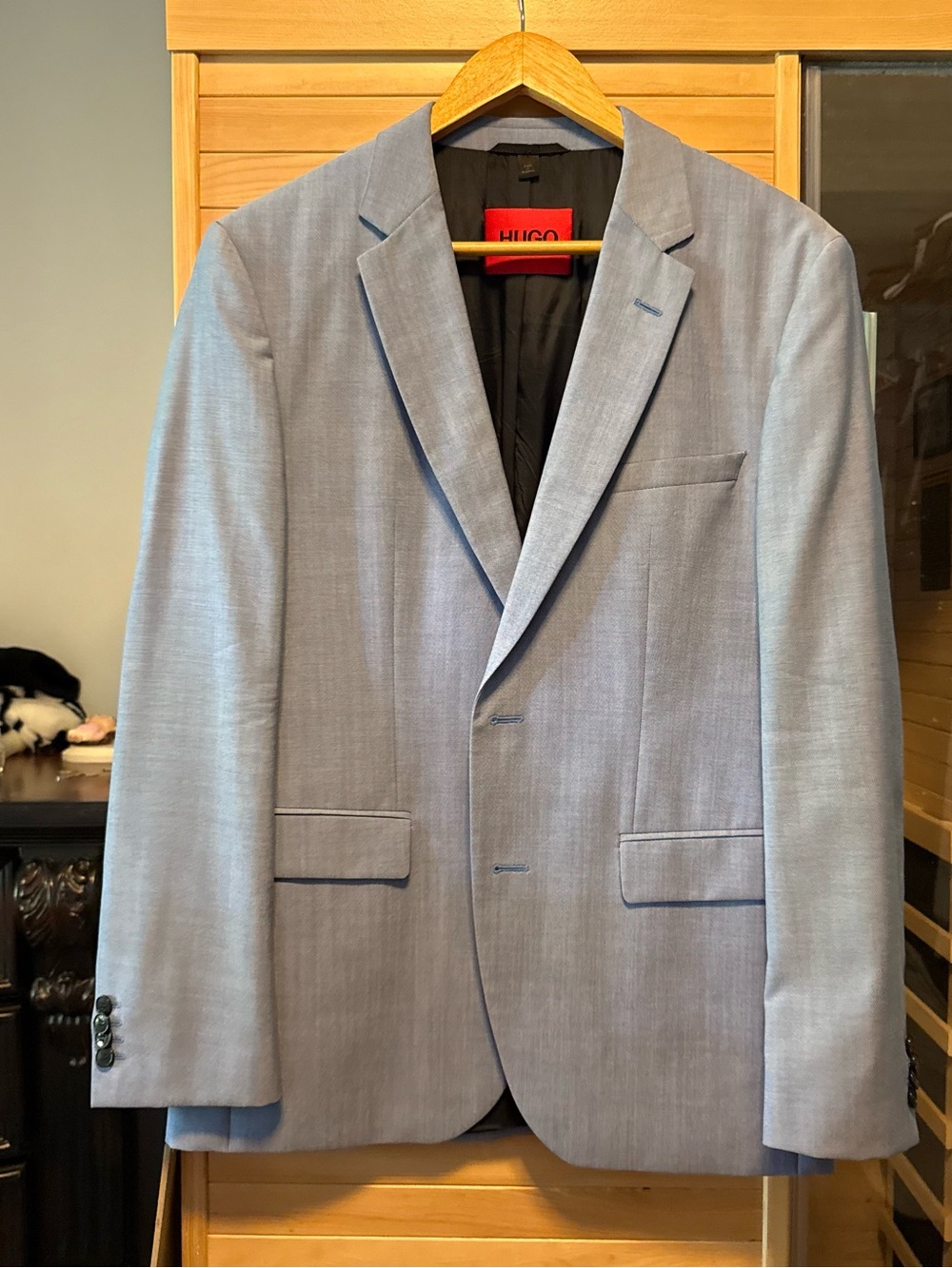 HUGO Light Gray Men's Sport Coat - Slim Tailored Blazer